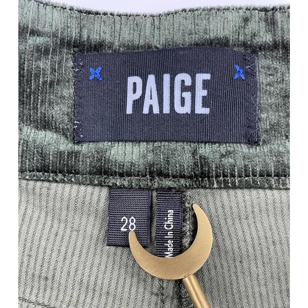 Anthropologie Paige Sutton Ultra High-Rise Corduroy Pants Olive Green Women's 28 - Picture 4 of 10